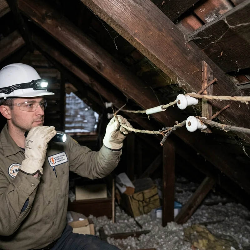 Knob and Tube Wiring Replacement project example