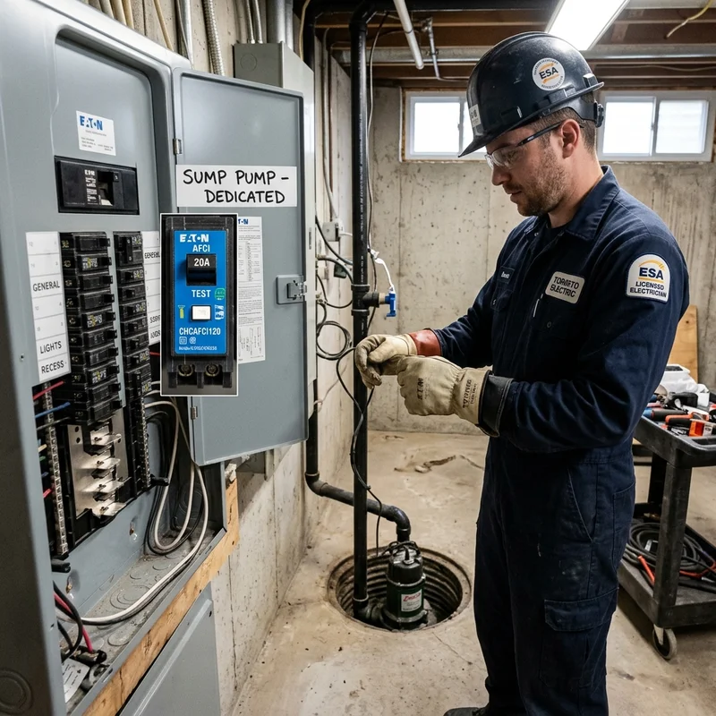Basement Electrical project example