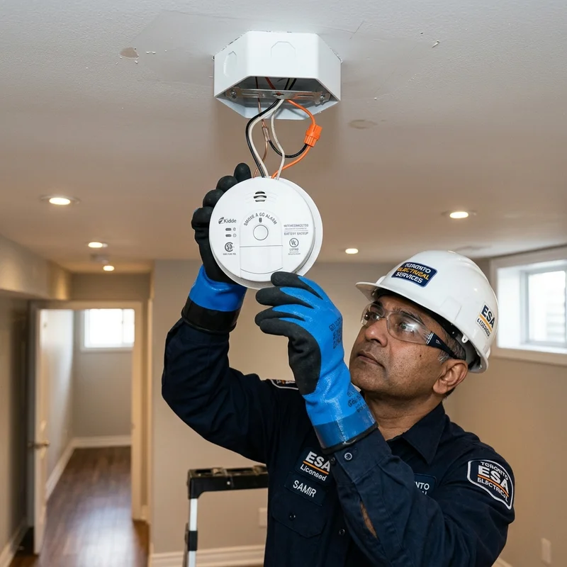 Basement Electrical project example