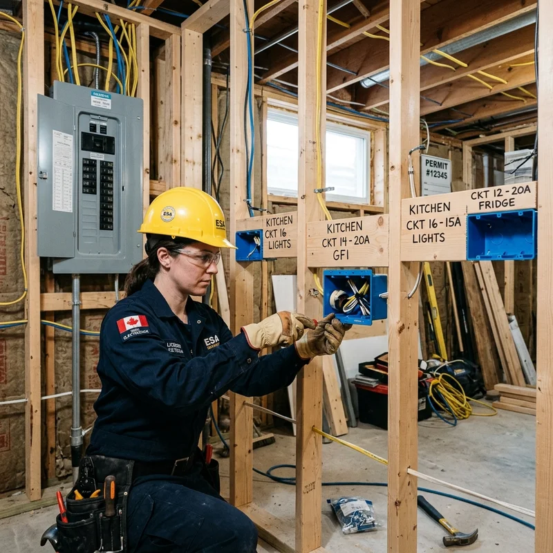 Basement Electrical project example