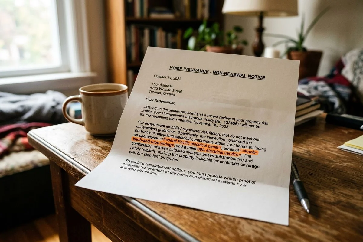 Sample insurance letter excerpt with relevant trigger phrases highlighted