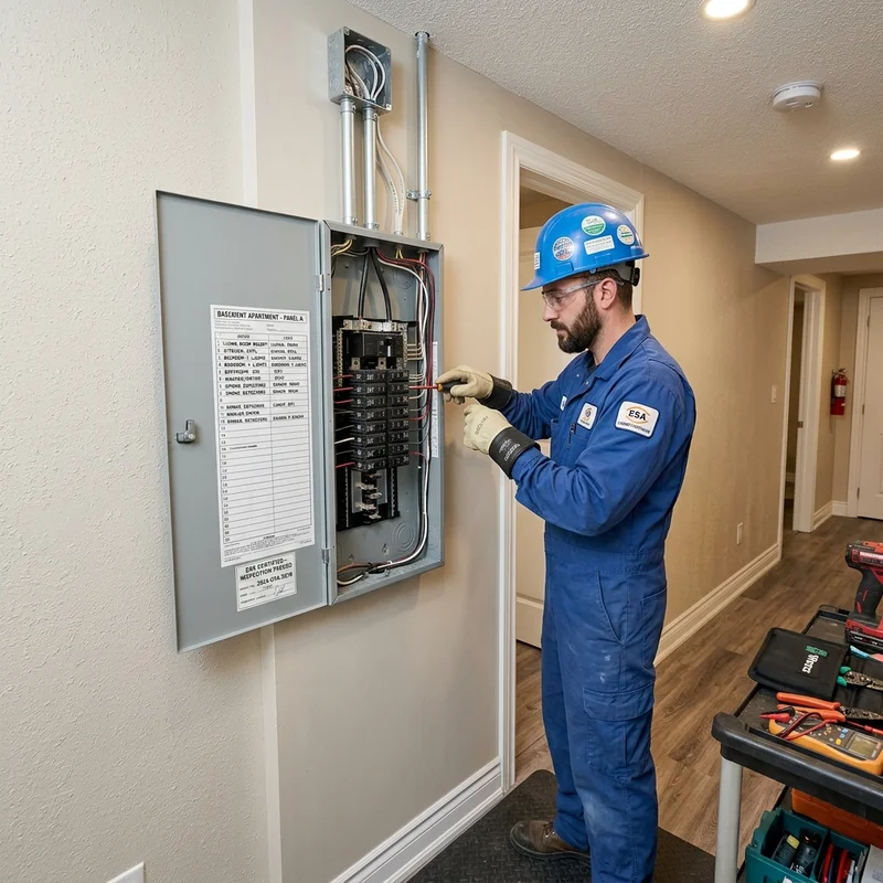 Basement Electrical project example